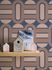 Non-woven wallpaper shapes graphic blue brown 39536-3 5