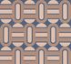Non-woven wallpaper shapes graphic blue brown 39536-3 2