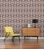 Non-woven wallpaper shapes graphic blue brown 39536-3 6