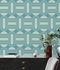 Non-woven wallpaper shapes graphic turquoise blue 39536-4 5