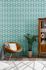 Non-woven wallpaper shapes graphic turquoise blue 39536-4 7