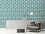 Non-woven wallpaper shapes graphic turquoise blue 39536-4 8