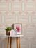 Non-woven wallpaper shapes graphic pink cream 39536-5 5