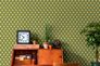 Non-woven wallpaper retro graphic green orange 39538-1 1