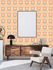 Non-woven wallpaper waves flowers apricot green 39539-4 6