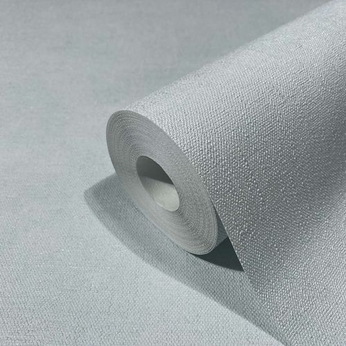 Non-woven wallpaper plain texture light blue glitter 34414