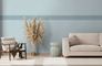 Non-woven wallpaper plain texture blue glitter 34416 2