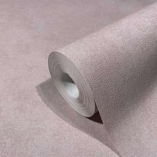 Non-woven wallpaper plain texture old pink glitter 34422