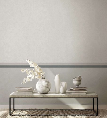 Border 3D effect stucco element grey cream 34456