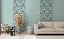 Non-woven wallpaper tiles 3D effect circles green 34464 1