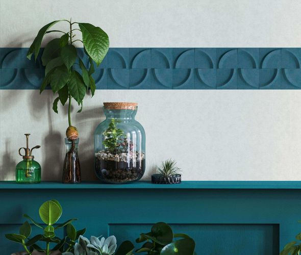 Border tiles 3D effect circles dark blue 34470
