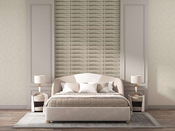 Non-woven wallpaper concrete look beige grey 34477
