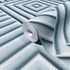 Non-woven wallpaper geometric 3D look blue grey 34482 2