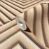 Non-woven wallpaper geometric 3D look beige brown 34483 2