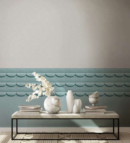 Border concrete look 3D effect graphic light blue 34492