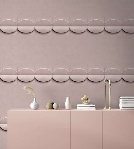 Border concrete look 3D effect graphic pink grey 34494