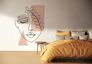 Mural non-woven graphic illustration white pink 81608 1