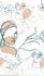 Mural non-woven faces floral white brown 81609 1