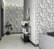 Non-woven wallpaper geometric lines cream blue grey 81630 1