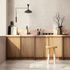 Non-woven wallpaper plain texture cream orange 82397 3
