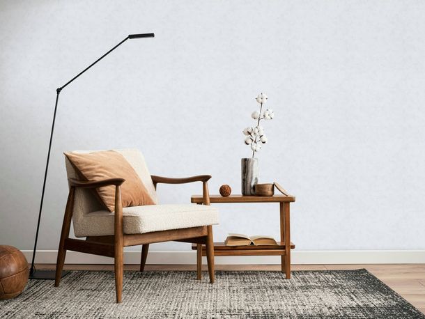 Non-woven wallpaper plaster look cream white grey 82428
