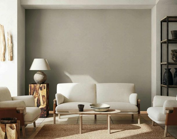 Non-woven wallpaper plaster look beige 82429