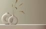 Non-woven wallpaper plain textile look beige grey 82432 1
