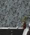 Non-woven wallpaper leaves black grey 39346-1 6