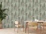 Non-woven wallpaper leaves watercolor grey green 39347-4 1
