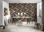 Non-woven wallpaper jungle black pink green 39348-1 1