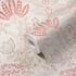 Non-woven wallpaper floral linen look white pink 39349-2 5