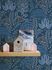 Non-woven wallpaper floral linen look blue grey 39349-4 1