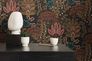 Non-woven wallpaper floral black orange 39349-5 7