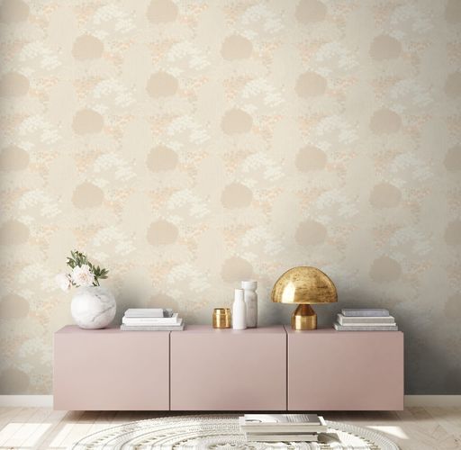 Non-woven wallpaper jungle floral beige cream 39350-2