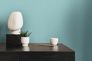 Non-woven wallpaper plain mottled turquoise blue 39353-5 1