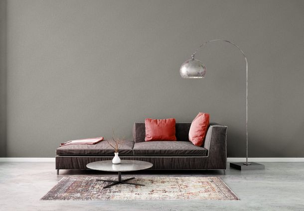 Non-woven wallpaper plain mottled texture grey 39353-7