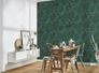 Non-woven wallpaper tropical petrol green gold 39355-3 8