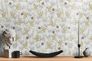Non-woven wallpaper floral white yellow grey 39423-1 5