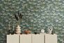 Non-woven wallpaper floral petrol white 39423-2 5