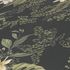 Non-woven wallpaper floral flowers black green 39424-4 3