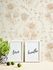 Non-woven wallpaper flowers leaves cream brown 39427-1 1