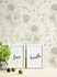 Non-woven wallpaper flowers leaves white green 39427-3 7