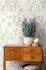Non-woven wallpaper birds flowers white green 39429-3 3