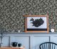Non-woven wallpaper leaves floral black white 39430-2 6