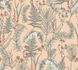 Non-woven wallpaper floral leaves orange cream 39434-2 2
