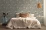 Non-woven wallpaper leaves green cream purple 39434-3 5
