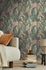 Non-woven wallpaper plants jungle green red 39435-3 7