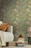 Non-woven wallpaper floral tropical green beige 39436-3 7