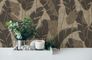 Non-woven wallpaper leaf pattern beige black gold 39502-4 5