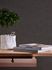 Non-woven wallpaper plain plaster texture black 39503-1 4